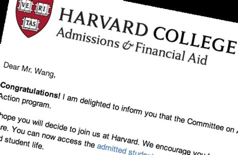 Harvard Letter Of Acceptance 19 Harvard Acceptance Letter Template