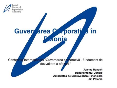 PPT Conferinta Internaţională Guvernarea corporativă fundament de