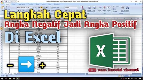 Cara Mengubah Angka Negatif Menjadi Angka Positif Di Excel YouTube