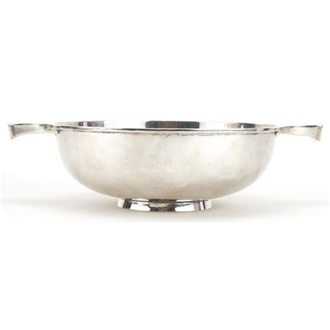 Hamilton And Inches Large Scottish Silver Quaich With Twin Handles