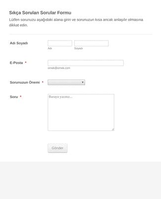 S K A Sorulan Sorular Form Ablonu Jotform