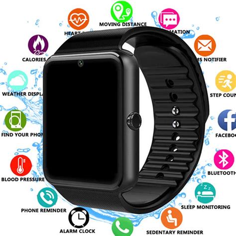 Smart Watch Gt Clock Sync Notifier Support Sim Tf Card Bluetooth