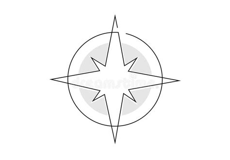 Line Art Compass Stock Illustrations 16 526 Line Art Compass Stock