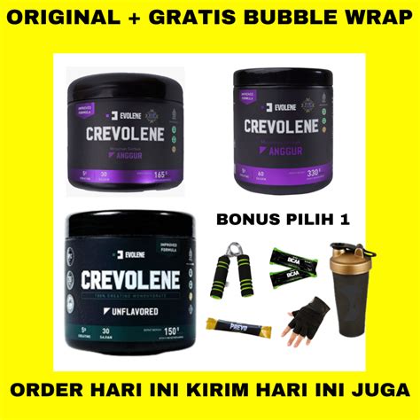 Jual Crevolene Creatine Evolene Creapure Rasa Anggur Unflavored 30