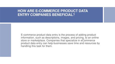 Ppt How Are E Commerce Product Data Entry Companies Beneficial