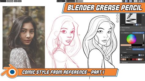 Blender Grease Pencil Comic Style From Reference Part Youtube