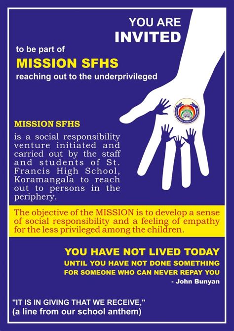 MISSION SFHS | St.francis High School