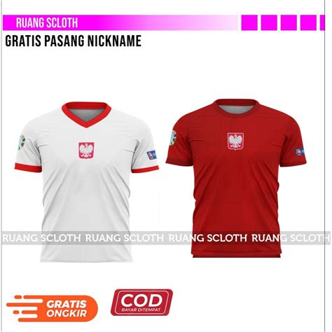 Jual Jersey Atasan Polandia Euro Terbaru 2024 Gratis Pasang Nama Dan