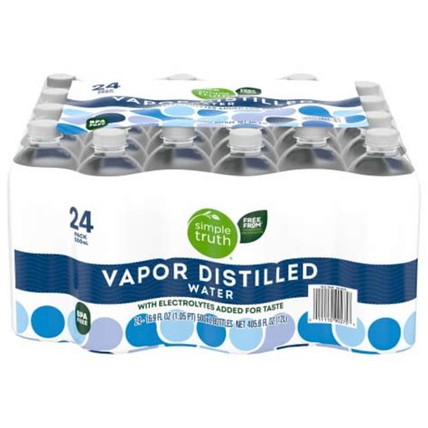 Simple Truth® Vapor Distilled Electrolyte Bottled Water, 24 bottles / 16.9 fl oz - King Soopers