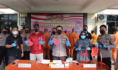 Operasi Sikat Krakatau Polres Lampung Timur Amankan 24 Tersangka