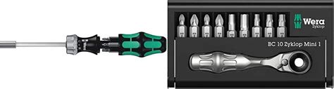 Wera Kraftform Kompakt 27 RA 1 SB Ratcheting Screwdriver Bits PH PZ