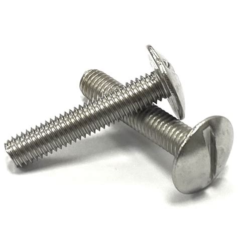 M8 X 80mm Slotted Mushroom Head Machine Screws Stainless Steel A2 304