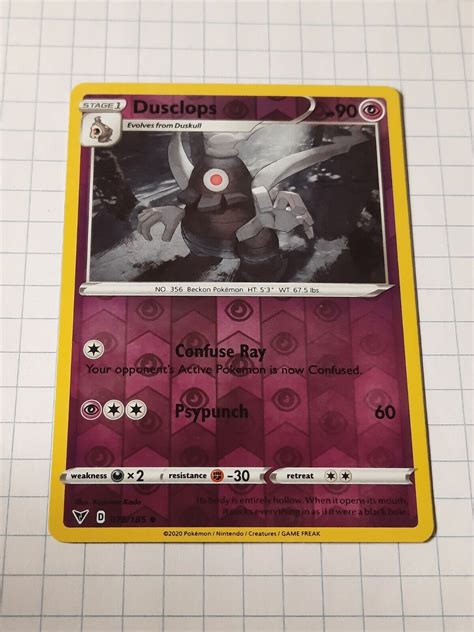 Pokémon TCG Dusclops Vivid Voltage 070 185 Reverse Holo Uncommon eBay