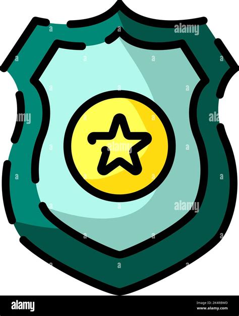 Police Badge Illustration Vector On A White Background Stock Vector