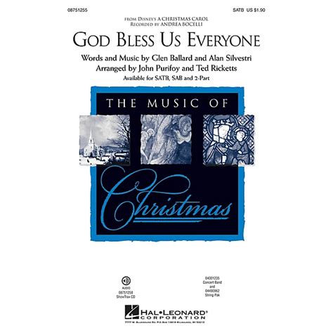 Hal Leonard God Bless Us Everyone (from Disney's A Christmas Carol) 2-Part by Andrea Bocelli ...