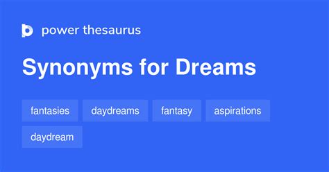 Dreams Synonyms 615 Words And Phrases For Dreams