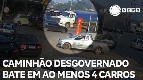 Caminhão desgovernado bate em ao menos quatro carros na Grande SP YouTube