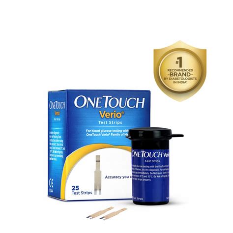 Buy Onetouch Verio Test Strips Pack Of 25 Strips Blood Sugar Test