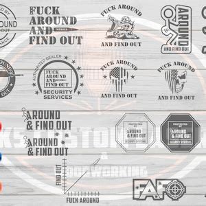 FAAFO FAFO Fuck Around And Find Out Digital Print Cut Files For CNC Cricut Silhouette