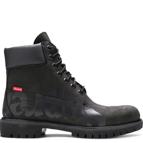 Timberland 6 Inch Premium Waterproof Boot Supreme Big Logo Black Pluggi