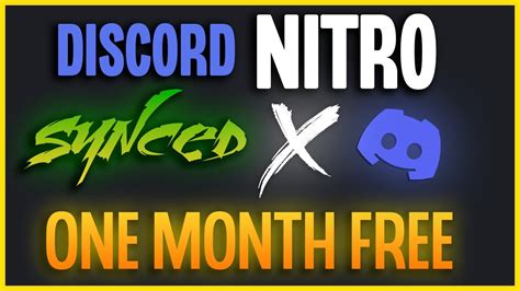 How To Get 1 Month Free Discord Nitro 2023 Synced X Discord YouTube