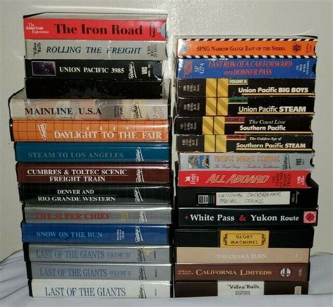 Lot Of 28 Train Vhs Railroad Tapes Pentrex Video Rails Worlds Scenic