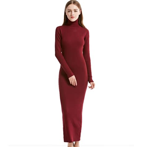 Knitted Long Sleeve Turtleneck Maxi Dress Sf Loveitbabe Knit Party