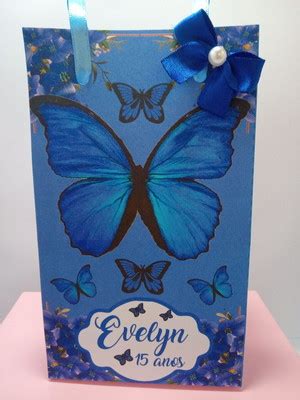 Sacolinha Personalizada Borboleta Azul Compre Produtos Personalizados