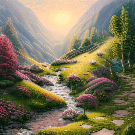 Ultra Detailed Hills Painting · Creative Fabrica