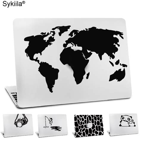 Laptop Decals Global Map Sticker Laptop Stickers Vinyl Sticker Water