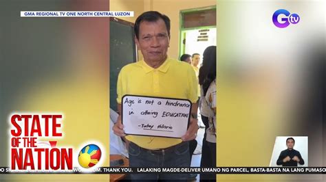 70 Anyos Na Lolo Magtatapos Ng Senior High School Sa May 30 SONA