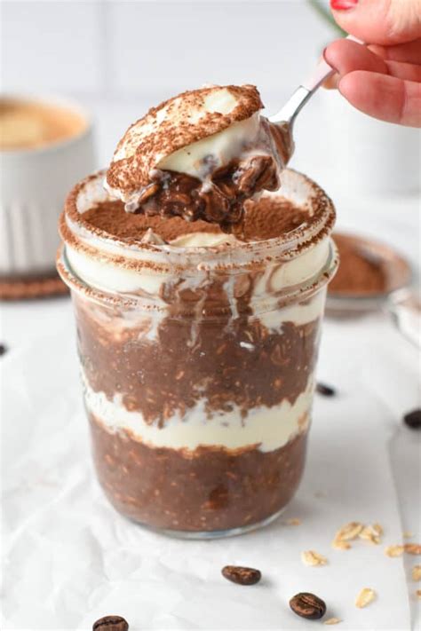 Tiramisu Overnight Oats Healthy Dairy Free The Conscious Plant Kitchen