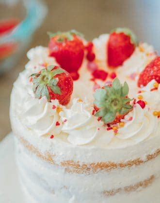 Strawberry Naked Cake With Rose Buttercream A Classic Twist