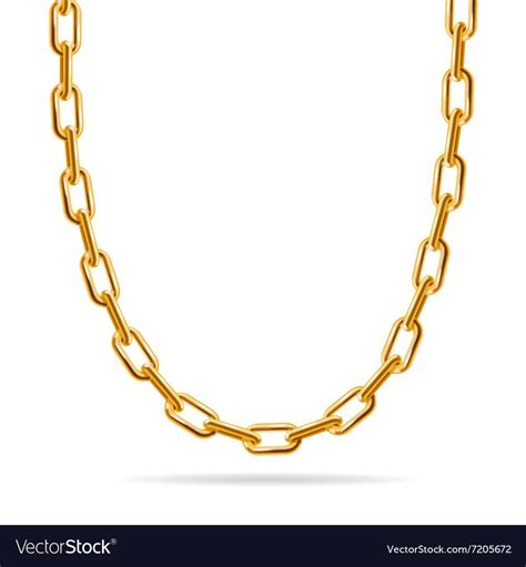 Gold Chain Vector Drawing Draw Easy