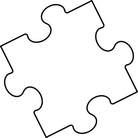 Puzzle Piece Coloring Page At Getdrawings Free Download