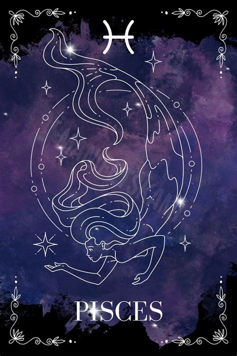 Pisces Pisces Zodiac Pisces Zodiac Print Wall Tapestry Wall Decor