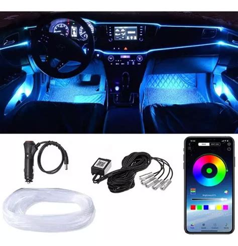 Luz Ambiental Interior De Coche Led Rgb 5 En 1 Y 6 M U MercadoLibre