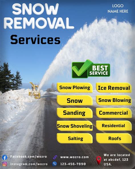 Ad Design Example For Snow Removal Service Advertisement — Wozro