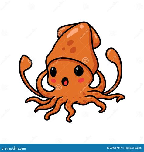 Cute Squid Cartoon