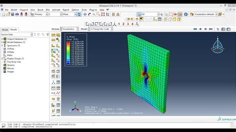 Abaqus Tutorial Videos D Plate With Hole Subjected To Displacement