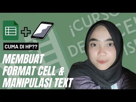 Tutorial Membuat Format Cell Manipulasi Text Youtube