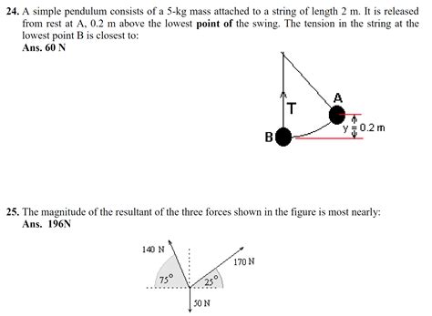 Solved A Simple Pendulum Consists Of A Kg Mass Attach