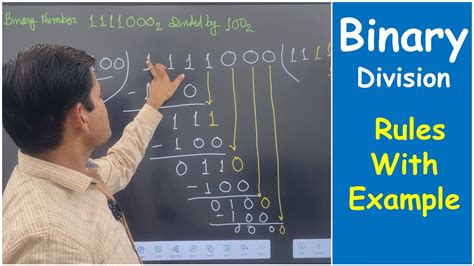 Binary Division With Rules Binary Division How To Divide Two Binary