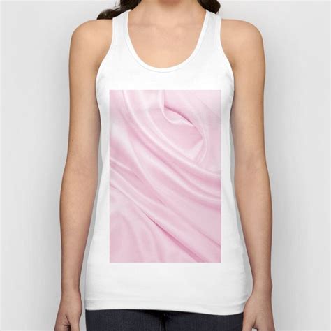 Pink Silk Unisex Tank Top Silk Tank Top Basic Tank Top Pink Silk