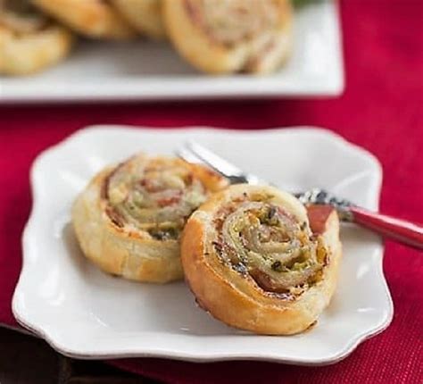 Prosciutto Gruyere And Basil Pinwheels