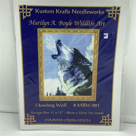 Cross Stitch Embroidery Cross Stitch Patterns Wolf Howling Kustom