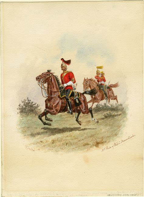 3rd Prince Of Wales S Dragoon Guards Officer And Trumpeter 1890