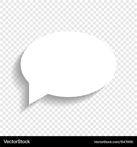 Speech Bubble Icon White With Soft Royalty Free Vector Image