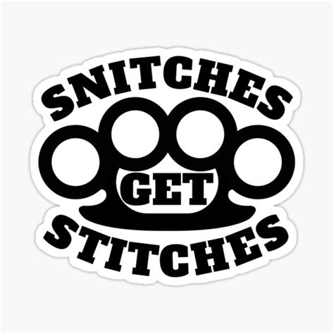 Snitches Get Stitches Funny Meme Boxer Fight Club Humorous Snitching