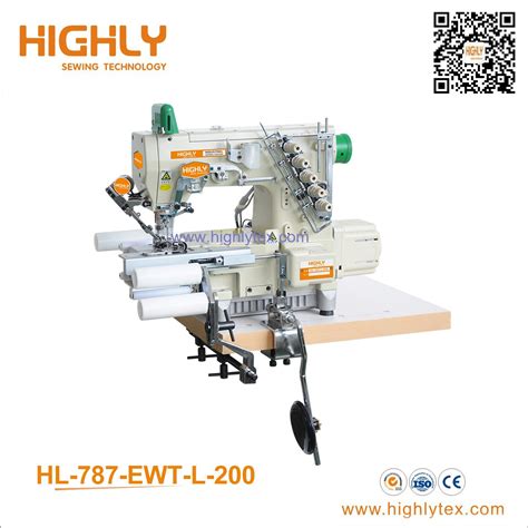 High Speed Cylinder Bed Interlock Sewing Machinen With Roller Attaching